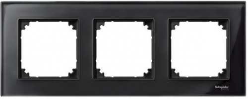 Рамка универсальная Schneider Electric Merten M-Elegance 3-м. стекло черный оникс  картинка